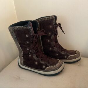 Merrell Puffin Lace High Brown Winter Snow Boots